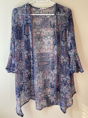 Warehouse One Paisley Kimono Cardigan